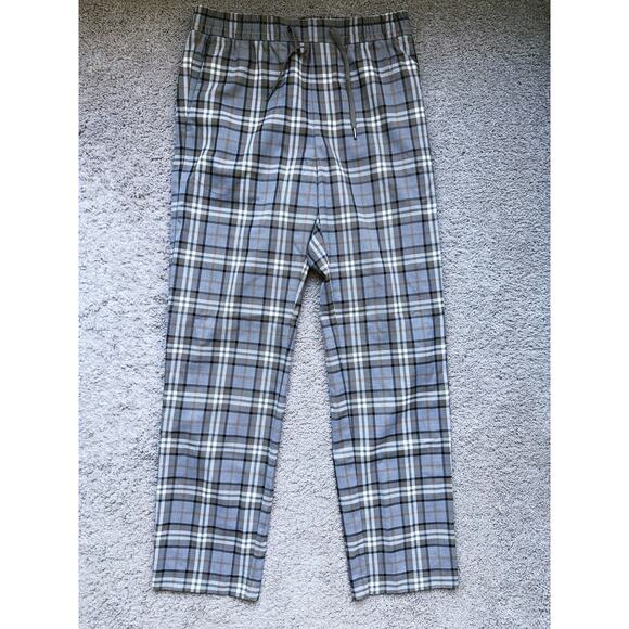 H&M Men’s Plaid Drawstring Trousers Pants Small - Picture 4 of 6